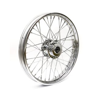 3.00 x 16 front wheel 40 spokes chrome