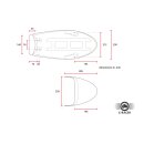 C-Racer Flat Cafe Racer Scrambler Sitz braun für Yamaha SR400 500