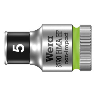 Wera Zyklop 1/4" socket with holding function - Metric 5.0