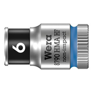 Wera Zyklop 1/4" socket with holding function - Metric 6.0