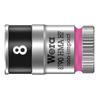 Wera Zyklop 1/4" socket with holding function - Metric 8.0