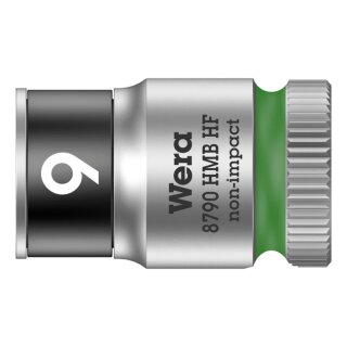 Wera Zyklop 3/8" socket with holding function - Metric 9.0