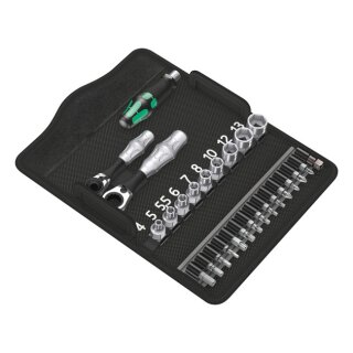 Wera Zyklop ratchet kit Kraftform Mini 2, 1/4" drive Metric
