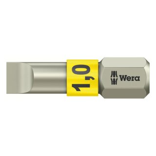 Wera 1/4" Torsion bit for slotted screws stainless 1.0x5.5mm
