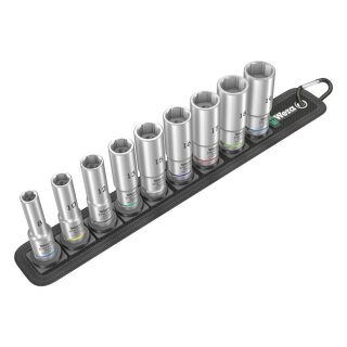 Wera, socket belt with hex deep sockets - Metric