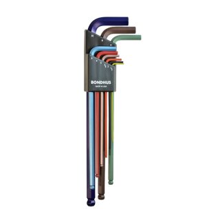 Bondhus, ColorGuardâ„¢ allen head/ball-end L-wrench set metric