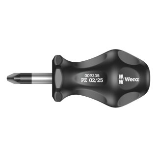 Wera Stubby screwdriver series 300 PZ2 for Pozidriv screws