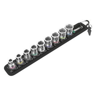 Wera socket belt with 3/8" drive hex sockets - Metric