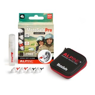 Alpine MotoSafe Pro Earplugs with mini grip