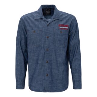 King Kerosin Motor Way longsleeve workshirt dark blue