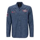 King Kerosin Octane longsleeve workshirt mid blue