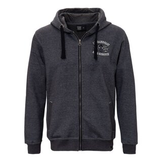 King Kerosin Crow zip hoodie steel grey