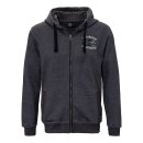 King Kerosin Crow zip hoodie steel grey