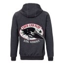 King Kerosin Crow zip hoodie steel grey