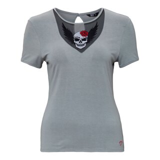 Queen Kerosin Outlaw T-shirt oilwashed grey
