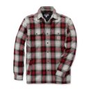 Carhartt Hubbard Sherpa lined shirt jacket dark crimson