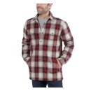 Carhartt Hubbard Sherpa lined shirt jacket dark crimson
