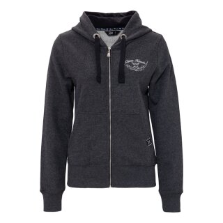Queen Kerosin My Route zip hoodie anthracite