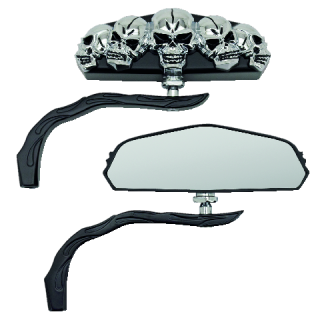 GZP Black Skull vision mirror set