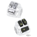 LED Lenker Armaturen Schalter Kit chrom für Harley...