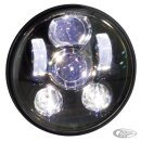 LED Scheinwerfer Einsatz black für Harley Dyna Softail Sportster 5.75" ECE