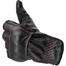 Biltwell Borrego Motorrad Handschuhe Leder schwarz rot CE geprüft