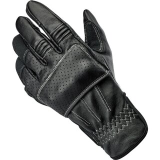 Biltwell Borrego Motorrad Handschuhe Leder schwarz grau CE geprüft