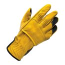 Biltwell Borrego Motorrad Handschuhe Leder gold gelb CE...