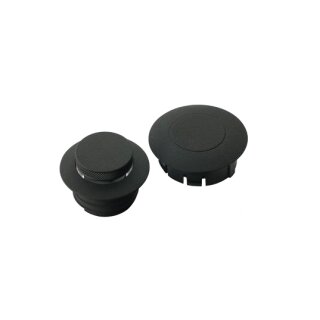 Screw In Pop-Up Gas Cap Set Vented with one dummy cap Black