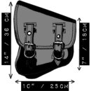 La Rosa Solo Satteltasche schwarz mit Flaschenhalter für Harley Softail