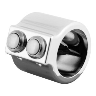Custom Lenker Schalter Taster Kit Dual Button Billet Alu chrom für 1" Lenker