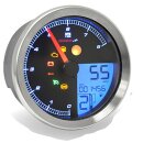 KOSO HD-01 Speedo/Tacho Silver Ring für Harley 3 3/8" Speedometer