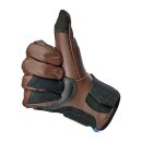Biltwell Belden Motorrad Winter Handschuhe Leder chocolate braun CE geprüft