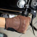Biltwell Belden Motorrad Winter Handschuhe Leder chocolate braun CE geprüft