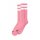American Socks Mid High Bubblegum, double white striped