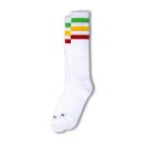American Socks Knee High Rasta, green/yellow/red striped