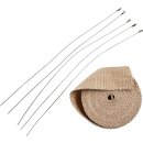 Auspuff Thermo Hitzeschutzband hellbraun mit Edelstahl...