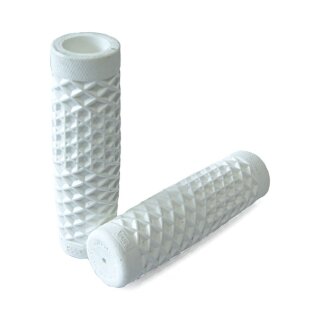 Motorrad Vans Odi Cult waffle Griffe weiss handlebar grip set white 22mm