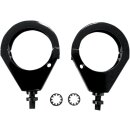 Grooved Blinker Halter Kit schwarz für Harley Dyna...