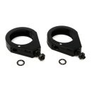 Grooved Blinker Halter Kit schwarz für Harley Dyna...