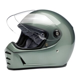 BILTWELL LANE SPLITTER Helm metallic grün olive ECE