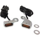 Fastline, below bar LED turn signal set. Chrome