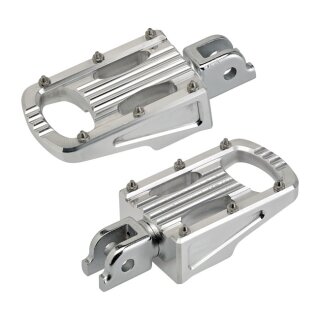 Biltwell Punisher Fahrerfußrasten poliert für Harley Softail 18-25