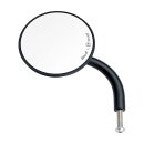 Biltwell Utility round mirror short stem black ECE appr.
