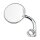 Biltwell Utility round mirror short stem chrome ECE appr.
