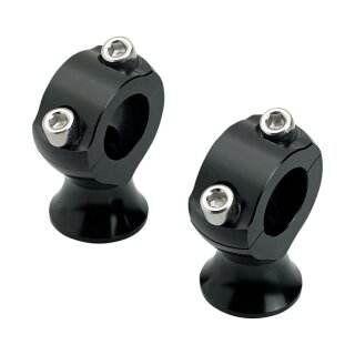 Biltwell black Slimline Lenker Riser für Honda Kawa Suzuki Yamaha 7/8"