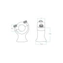 Biltwell black Slimline Lenker Riser für Honda Kawa Suzuki Yamaha 7/8"