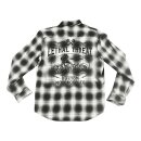 LT Kustom Motorcycle plaid shirt grey/white