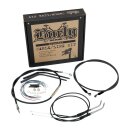 Burly apehanger cable/line kit 16", black