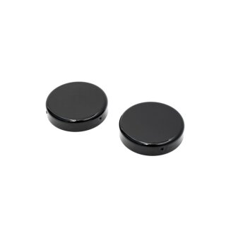 Killer Custom, fork tube cap bolt cover set. Black. 2-piece